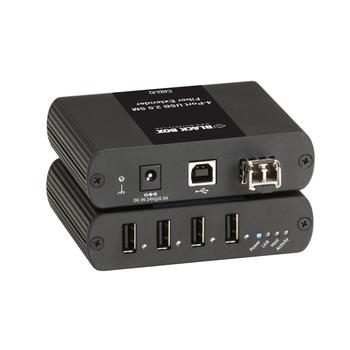 BLACK BOX 4 PORT USB 2.0 SM FIBER  (IC406A-R2)