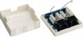 GOOBAY 2-port RJ45 surface mount installation box, CAT 6, UTP, white - unshielded (77633)