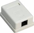 GOOBAY 1-port RJ45 surface mount installation box, CAT 6, UTP, white - unshielded