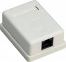 GOOBAY 1-port RJ45 surface mount installation box, CAT 6, UTP, white - unshielded