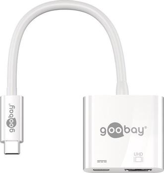 Goobay USB-Câ?¢ Adapter to HDMIâ?¢ 4K @ 60 Hz, White<br>extends a USB-Câ?¢ port by an HDMIâ?¢ connection (62110)