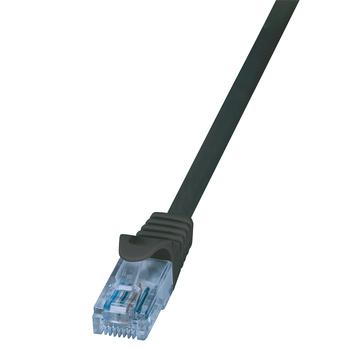 LOGILINK - Patch Cable Cat.6A 10GE Home U/UTP EconLine black 0,50m (CP3023U)