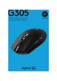 Logitech G305 - Mus - optisk - 6 knapper - trådløs - LIGHTSPEED - USB trådløs mottaker - svart (910-005282)