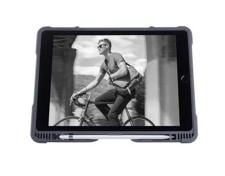 STM dux plus C (iPad 5/6th Gen) - Black w/ Apple Pencil and Logitech Crayon holder - EDU/BULK (STM-222-190JW-01)