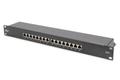 DIGITUS Cat6. Class E PatchPanel Shielded Black RAL9005