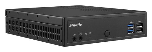 SHUTTLE XPC barebone-kone,  Intel Cel 3865U, GeForce GTX 1050, musta (DH02U)