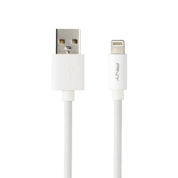 PNY CHARGE & SYNC CABLE 3 0M USB TO LIGHTNING APPLE WHITE CABL (C-UA-LN-W01-10)