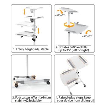 TECHLY Universal Trolley For (ICA-TB-TPM-6)