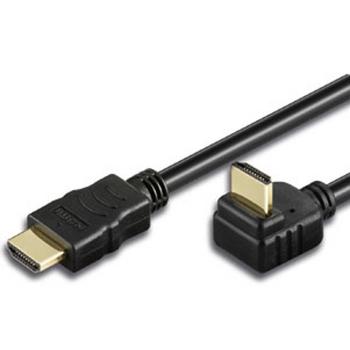 TECHLY HDMI Kabel High Speed mit Ethernet gewinkelt 1m sw (ICOC-HDMI-LE-010)