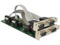 DELOCK PCI Express Card > 3 x Serial RS-232 + 1 x TTL 3.3 V / RS-232 with voltage supply