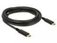 DELOCK USB 2.0 USB-C to USB-C cable, 5A, E-Marker, 3m, black