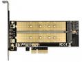 DELOCK PCI Express x4 Card > 1 x internal M.2 Key B + 1 x internal NVMe M.2 K (89630)