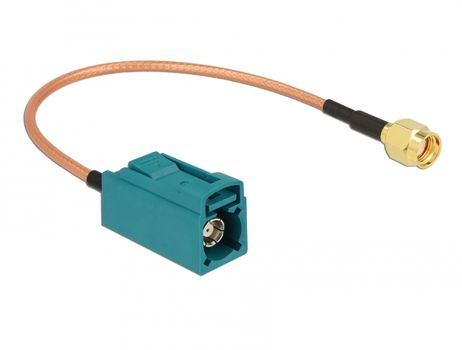 DELOCK Antenna Cable FAKRA Z jack > RP-SMA plug RG-316 20 cm (89664)