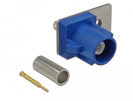 DELOCK FAKRA C plug spring pin for crimping 1 prepunched hole (89743)