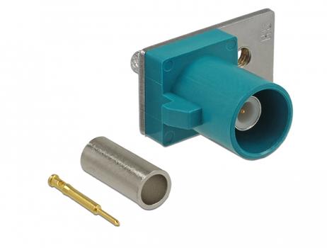 DELOCK FAKRA Z plug spring pin for crimping 1 prepunched hole (89751)