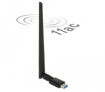 DELOCK USB 3.0 Dual Band WLAN ac/ a/ b/ g/ n Stick 867 + 300 Mbps with external antenna (12535)