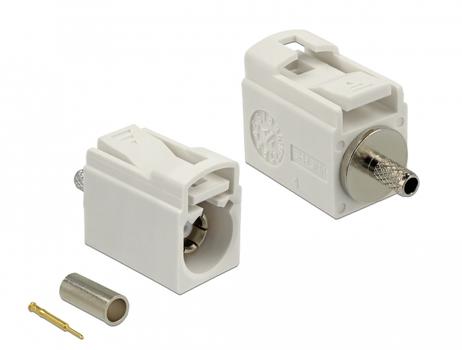 DELOCK FAKRA B jack 21 mm (short) for crimping (89700)