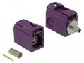 DELOCK FAKRA D jack 21 mm (short) for crimping