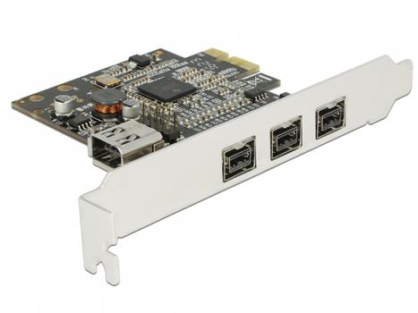DELOCK PCI Express Card > 3 x external FireWire B + 1 x internal FireW (89864)
