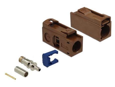 DELOCK FAKRA F jack 25 mm (long) for crimping (89690)