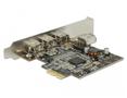 DELOCK PCI Express Card > 3 x external FireWire B + 1 x internal FireW (89864)