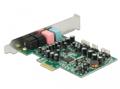 DELOCK PCI Express Soundcard 7.1 - 24 Bit / 192 kHz with TOSLINK In / Out (89640)