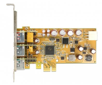 DELOCK PoweredUSB PCI Express Card > 1 x 24 V + 2 x 12 V (89655)