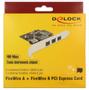 DELOCK PCI Express Card > 3 x external FireWire B + 1 x internal FireW (89864)
