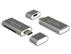 DELOCK USB Type-C™ SDHC / MMC + Micro SD 2 Slot Card Reader