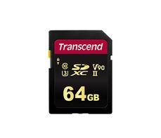 Transcend 700S - flashminnekort - 64 GB - SDXC UHS-II