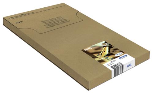 EPSON n 16XL Multipack Easy Mail Packaging - 4-pack - 32.4 ml - XL - black, yellow, cyan, magenta - original - blister - ink cartridge - for WorkForce WF-2010, 2510, 2520, 2530, 2540, 2630, 2650, 2660, 2750 (C13T16364511)