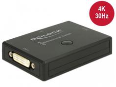 Delock DVI 2 - 1 Switch bidirectional 4K 30 Hz - videosvitsj - 2 porter