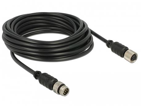 NAVILOCK Extensions cable M8 male > M8 female waterproof 5 m for M8 GNSS receiver (62974)