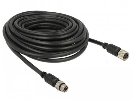 NAVILOCK Extensions cable M8 male > M8 female waterproof 10 m for M8 GNSS receiver (62975)