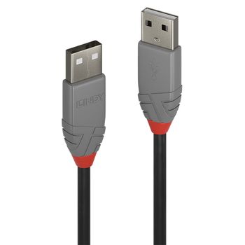 LINDY USB2.0 Type A to A Cable. Anthra Line. 2.0m Factory Sealed (36693)