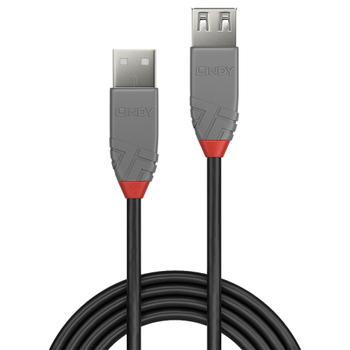 LINDY 02m USB 2.0 Type A Extension Cable Anthra .. Factory Sealed (36700)