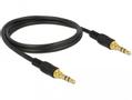 DELOCK Stereo Jack Cable 3.5 mm 3 pin male > male 1 m black (85547)