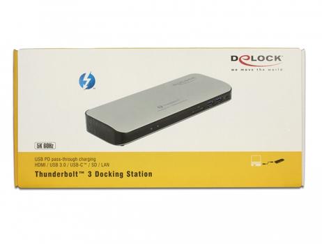 DELOCK Thunderboltâ?¢ 3 Docking Station 5K - HDMI / USB 3.0 / USB-Câ?¢ / SD / LAN (87725)