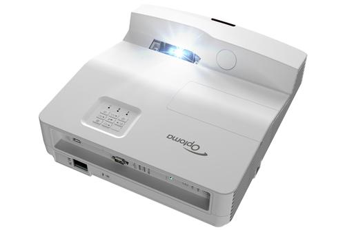 OPTOMA W330UST - DLP-projektor - 3D - 3600 ANSI lumen - WXGA (1280 x 800) - 16:10 - 720p - fast objektiv med ultrakort kastavstånd - LAN (E1P1A1FWE1Z1)