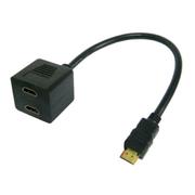 TECHLY HDMI Videokabel Splitter Stecker auf 2x HDMI Buchse