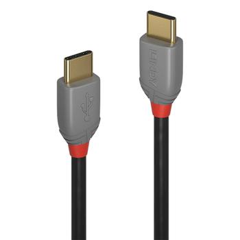 LINDY 0.5m USB 2.0 Type C to C Cable, Anthra Line (36870)