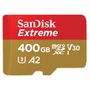 SANDISK Extreme microSDXC 400GB + SD Adapter + Rescue Pro Deluxe 160MB/s A2 C10 V30 UHS-I U6