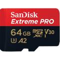 Extreme Pro microSDXC 64GB + SD Adapter + Rescue Pro Deluxe 170MB/s A2 C10 V30 UHS-I U3