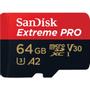 SANDISK Extreme Pro microSDXC 64GB + SD Adapter + Rescue Pro Deluxe 170MB/s A2 C10 V30 UHS-I U3