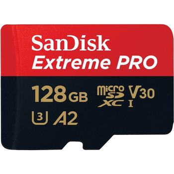 SANDISK Extreme Pro microSDXC 128GB+SD Adapter (SDSQXCY-128G-GN6MA)