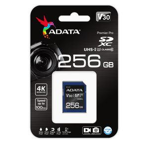 A-DATA ADATA UHS-I U3 V30S 256GB SDXC R/W: 95/60 (ASDX256GUI3V30S-R)