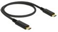DELOCK USB 3.1 Gen 2 (10 Gbps) cable Type-C to Type-C 0.5 m 5 A E-Marker