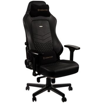Noblechairs Hero Real Leather Gaming Chair - Black/ Black (NBL-HRO-RL-BLA)