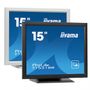 IIYAMA a ProLite T1531SR-B6 - LED monitor - 15" - touchscreen - 1024 x 768 - VA - 350 cd/m² - 2500:1 - 18 ms - HDMI, VGA, DisplayPort - speakers - matte black