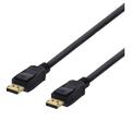 DELTACO DisplayPort cable, 1,5m, 4K UHD, DP 1.2, black